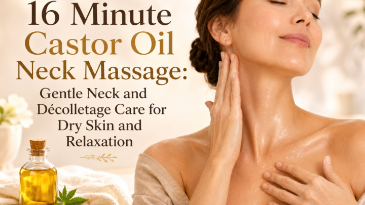 16 Minute Castor Oil Neck Massage: Gentle Neck and Décolletage Care for Dry Skin and Relaxation