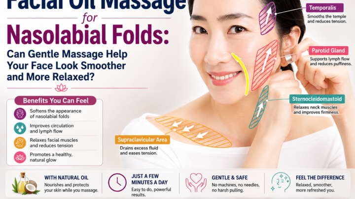 Facial massage for nasolabial folds