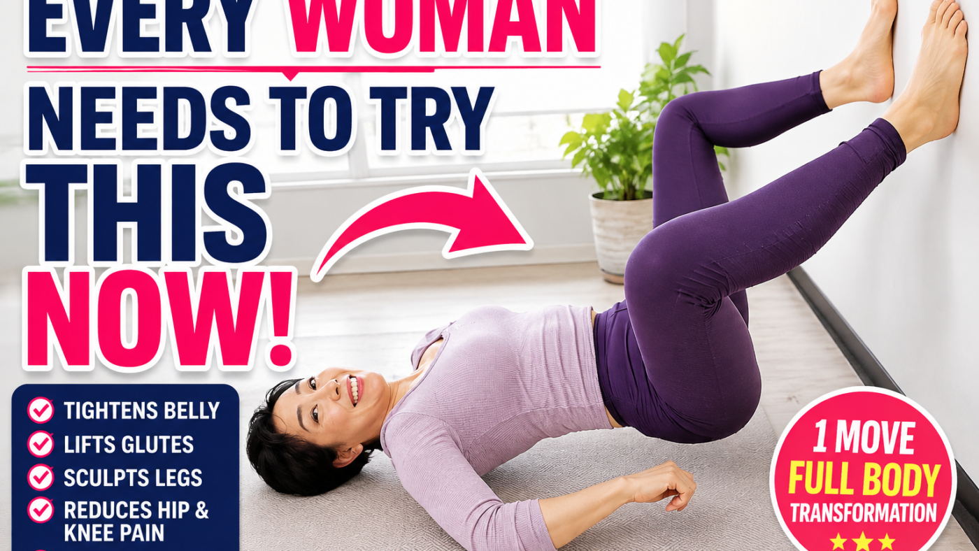 wall exercise for hips and core with feet supported against a wall