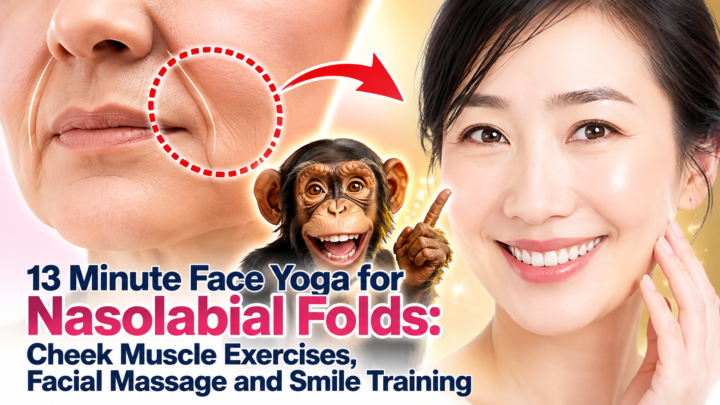 13 Minute Face Yoga for Nasolabial Folds: Cheek Muscle Exercises, Facial Massage and Smile Training