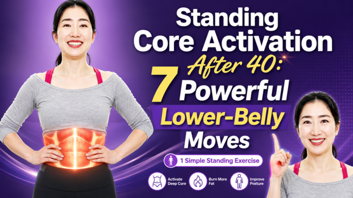 Standing core activation after 40 for lower belly abdominal strength and posture