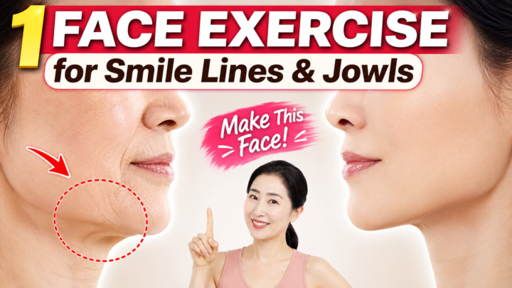 Face exercises for nasolabial folds and jowls with gentle cheek and mouth exercises after 40