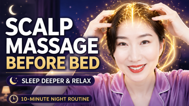 Bedtime scalp massage for better sleep and relaxation