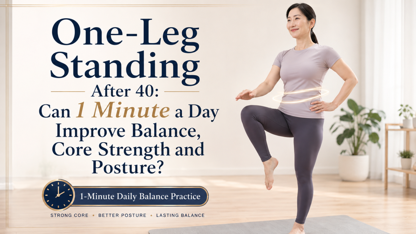 one leg stand after 40 balance exercise