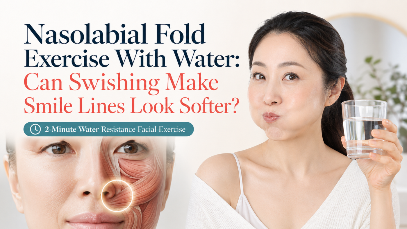 nasolabial fold exercise with water for smile lines