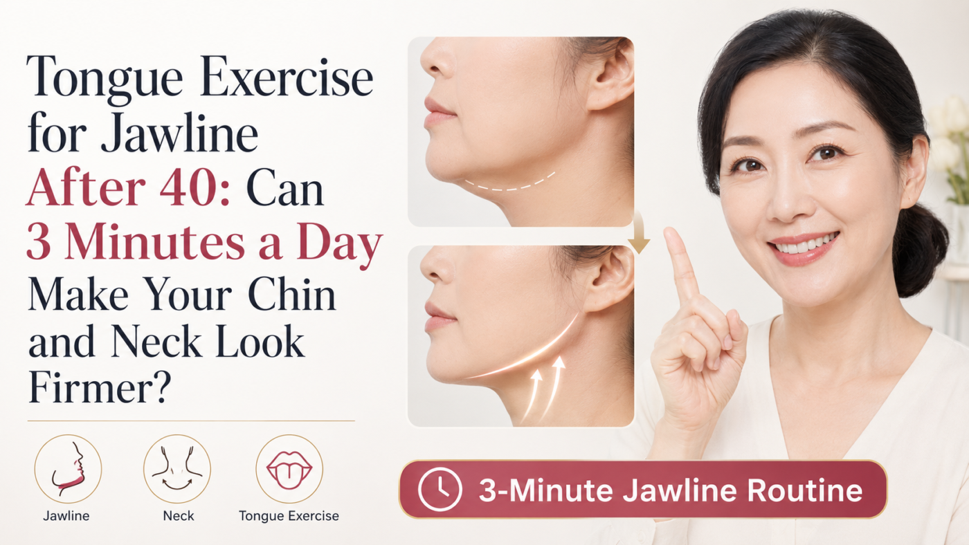 Tongue Exercise for Jawline After 40: Can 3 Minutes a Day Make Your Chin and Neck Look Firmer?