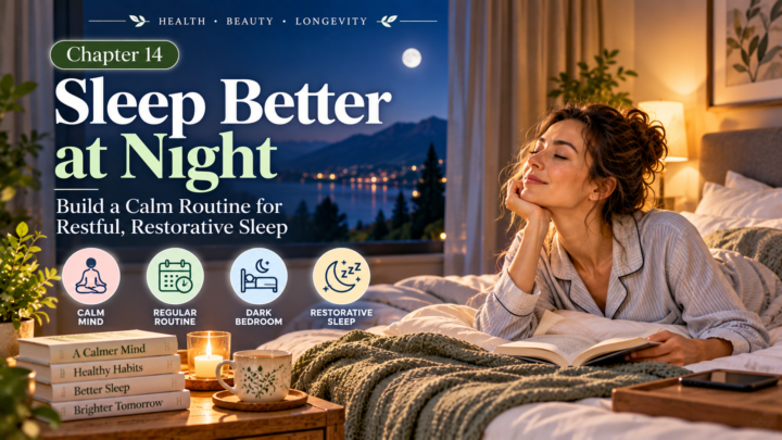 How to sleep better at night with a calm mind, regular routine, dark bedroom and restorative sleep