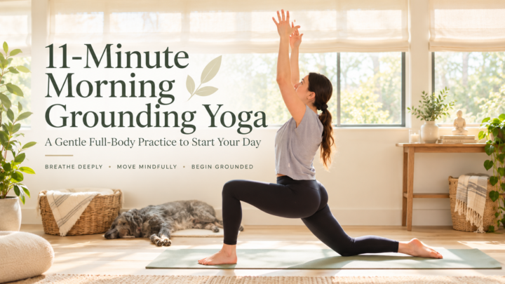 11-minute morning grounding yoga full-body practice