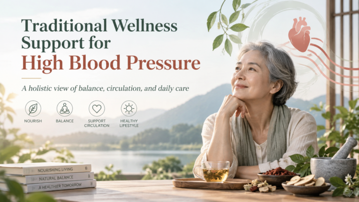 Traditional wellness and healthy lifestyle support for high blood pressure