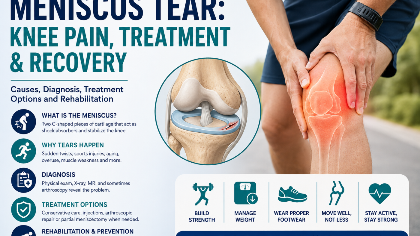 Meniscus Tears and Knee Pain After 40: Causes, Diagnosis, Treatment and Rehabilitation