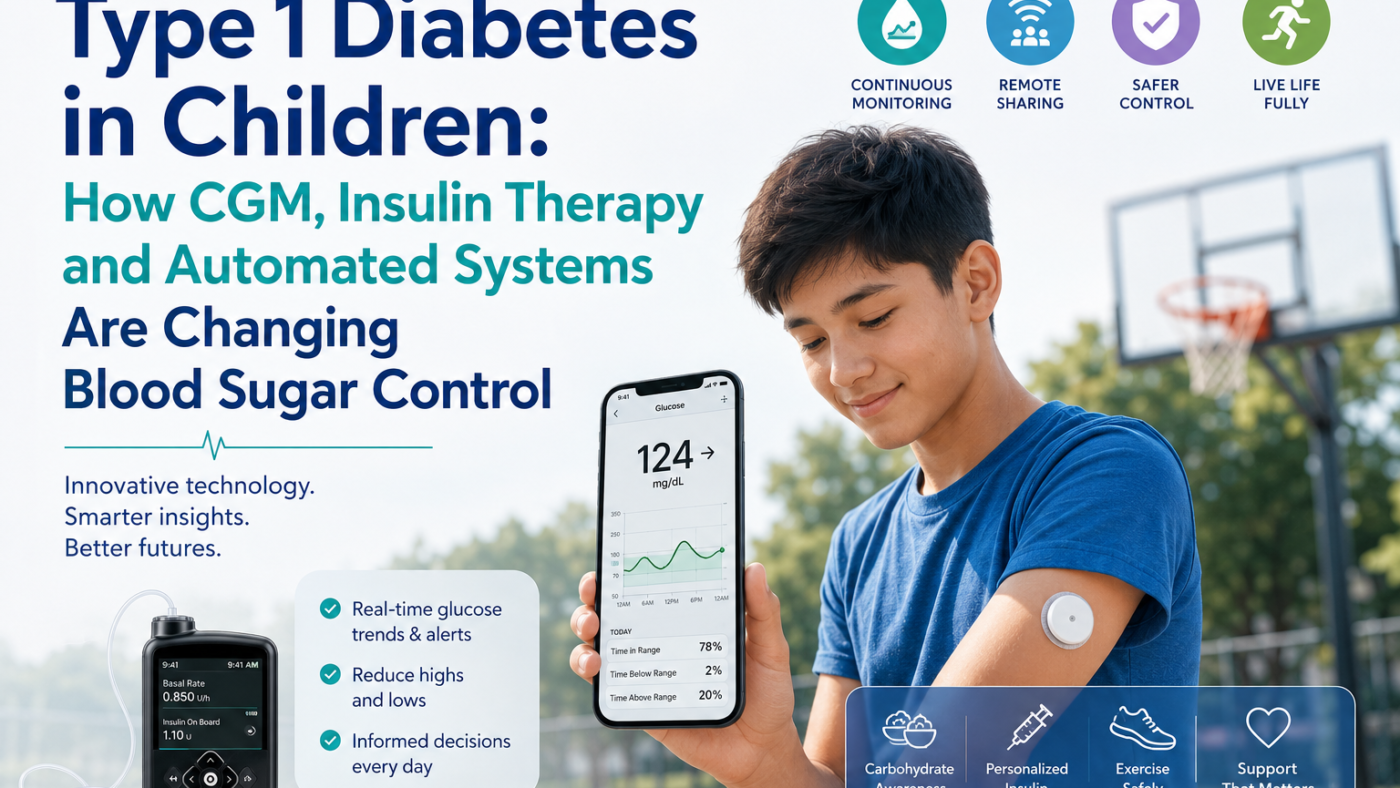 Type 1 Diabetes in Children: How CGM, Insulin Therapy and Automated Systems Are Changing Blood Sugar Control