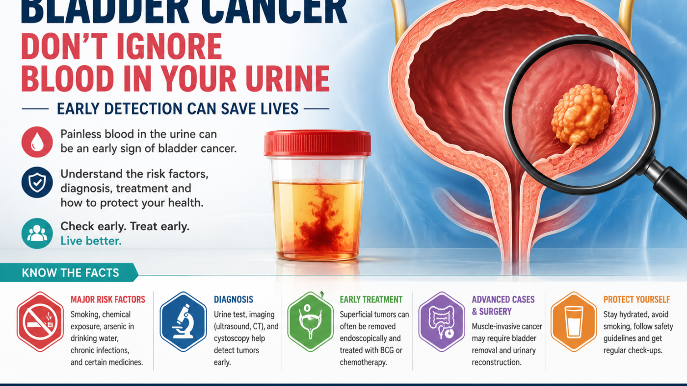 Bladder Cancer Explained: Painless Blood in Urine, Risk Factors, Diagnosis, Treatment and Recovery