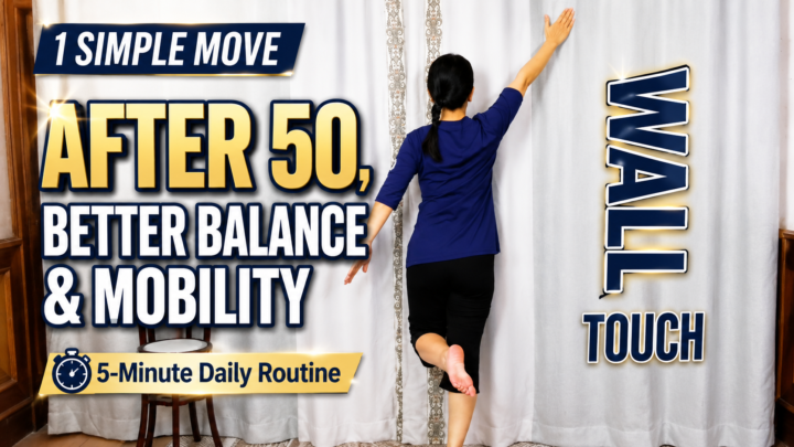 Wall touch exercise after 50 for balance and mobility