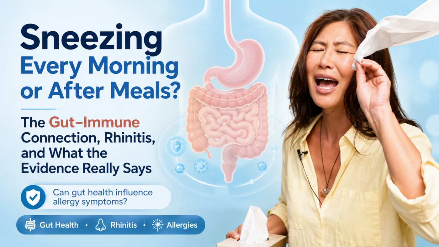 Sneezing Every Morning or After Meals? The Gut–Immune Connection, Rhinitis, and What the Evidence Really Says