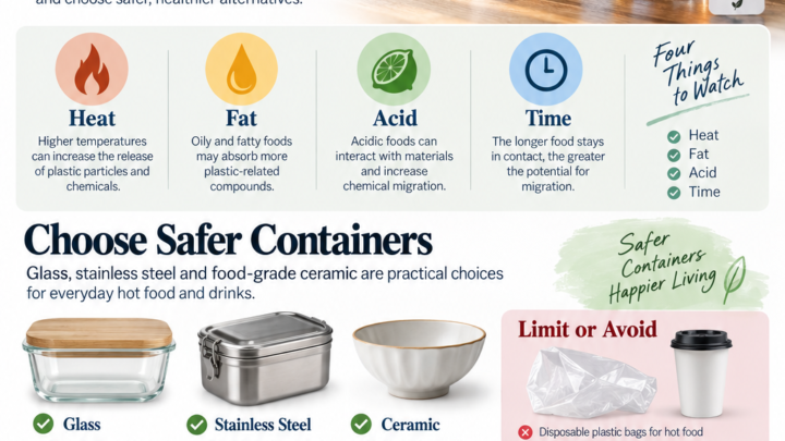 Microplastics in hot food and safer container choices