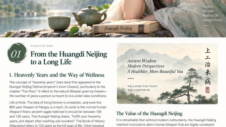 Huangdi Neijing longevity and healthy aging principles