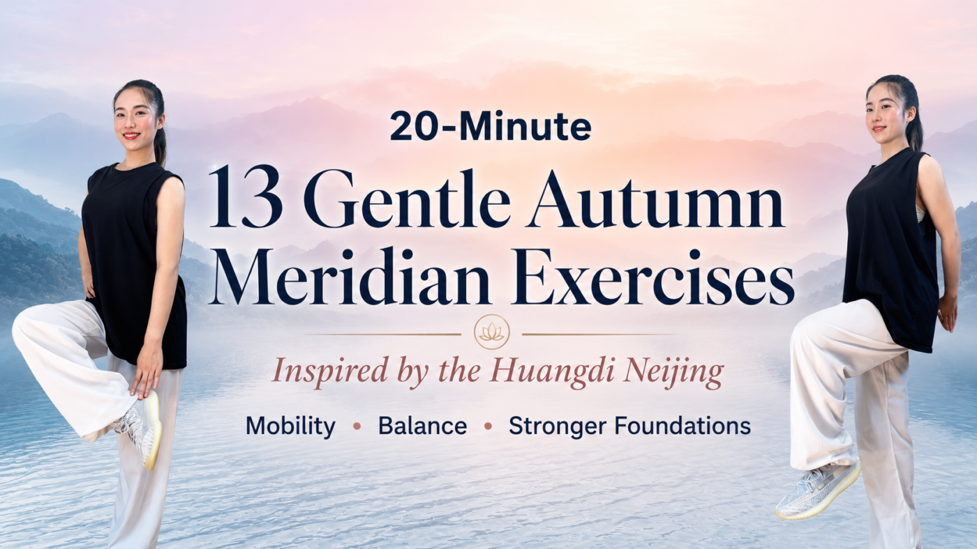 13 autumn meridian exercises inspired by the Huangdi Neijing for mobility and healthy aging