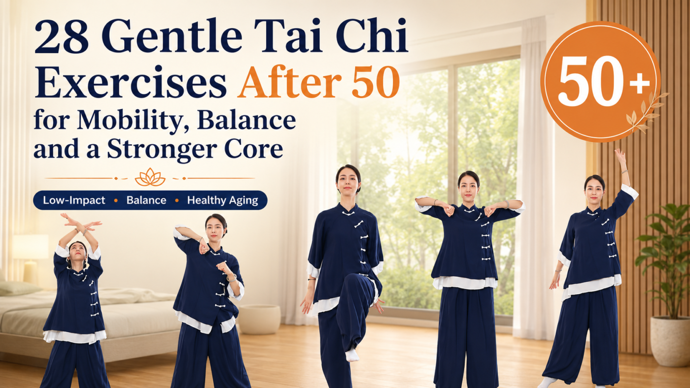 28 gentle Tai Chi exercises after 50 for mobility balance and core strength