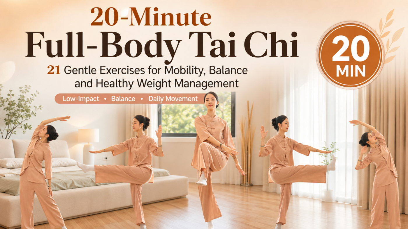 21 gentle Tai Chi exercises for full-body mobility balance and healthy weight management