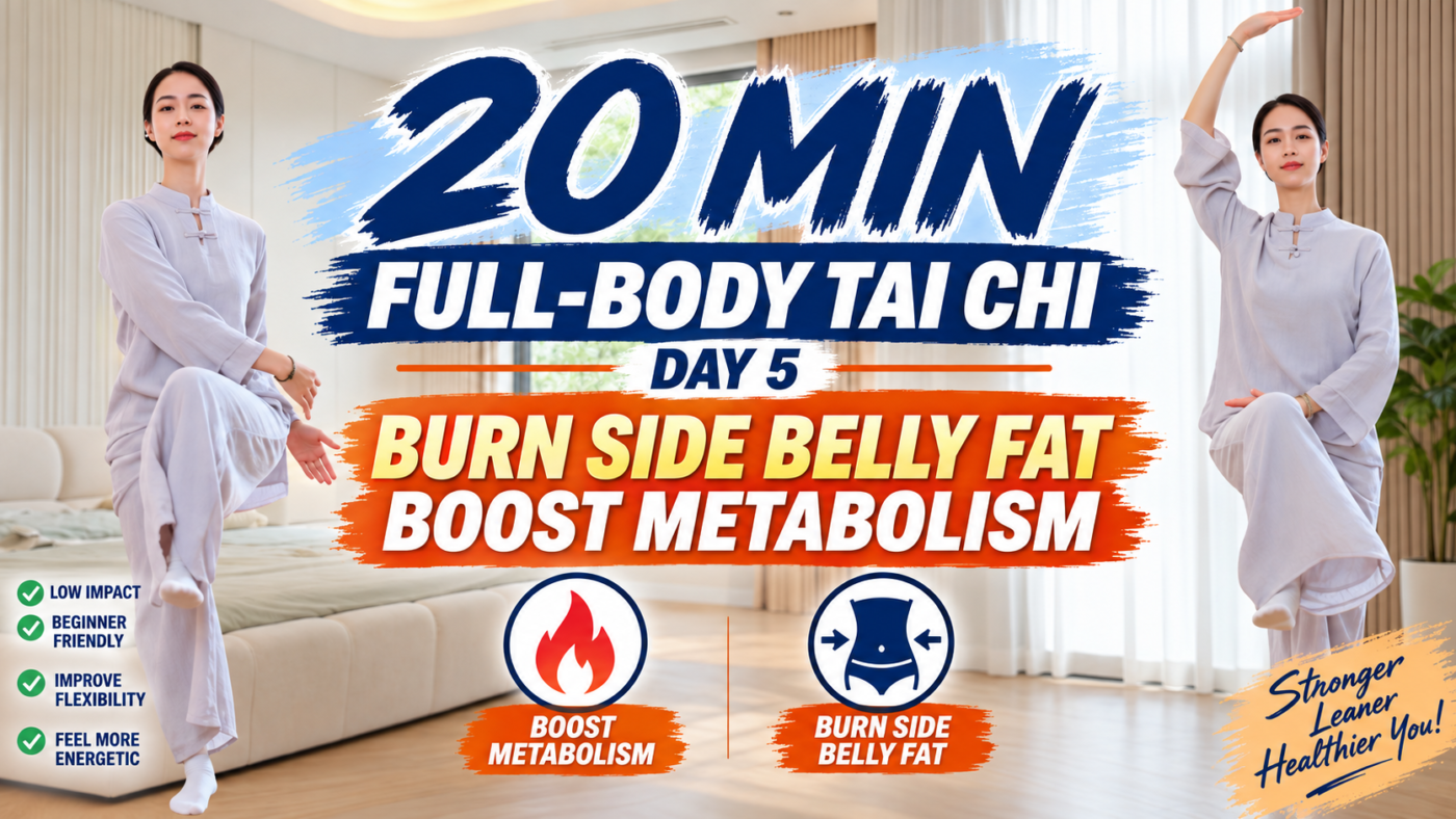 20-minute Tai Chi routine with 18 gentle full-body exercises