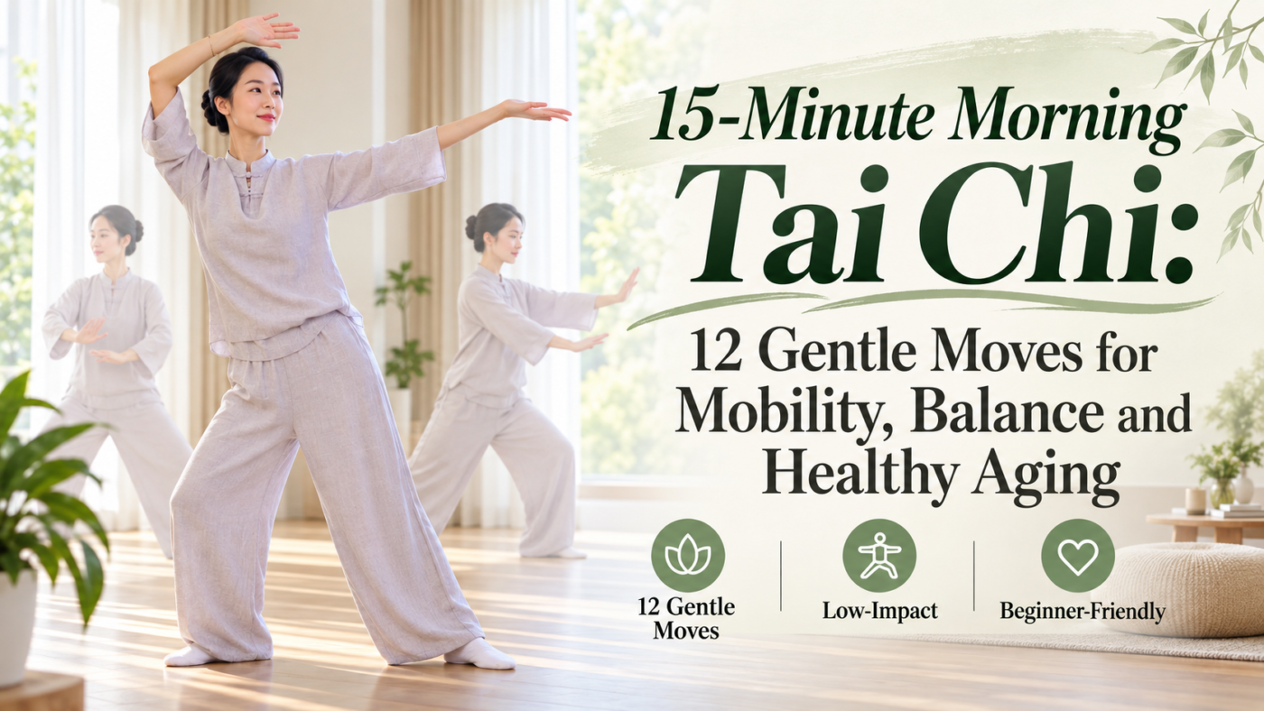 15-minute morning Tai Chi routine for mobility balance and healthy aging