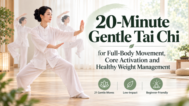 20-minute gentle Tai Chi routine for full-body movement balance and healthy weight management