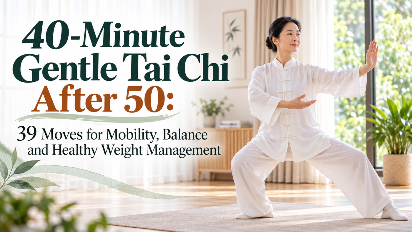 40-minute gentle Tai Chi after 50 for mobility balance and healthy weight management