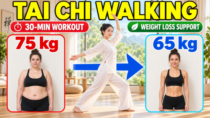 Tai chi walking for weight loss with a 30-minute low-impact standing workout